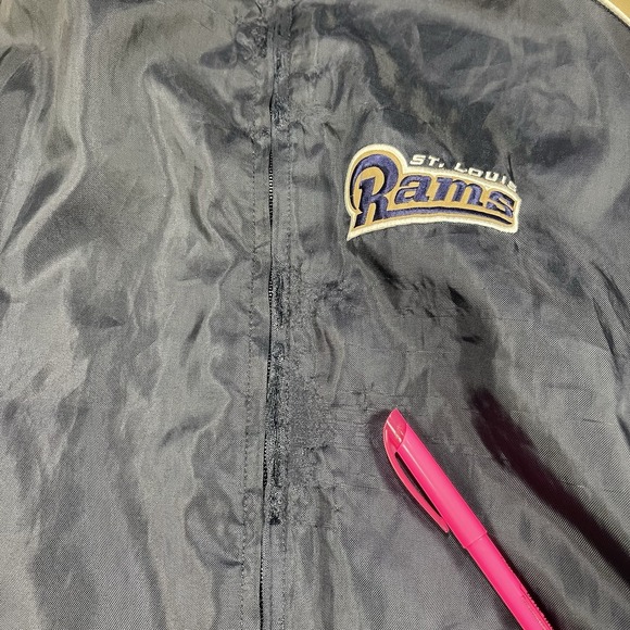 NFL St. Louis Rams Mens Reversible Stadium Jacket Vintage Blue/Gold Size: Large - Picture 15 of 16